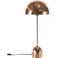 Beliani Lampe de table en cuivre, métal, abat-jour semi-circulaire, brillant