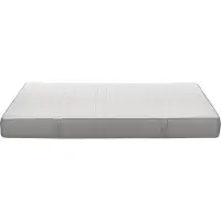 Beliani Matelas à mémoire de forme blanc avec tissu polyester gris 160 x 200 cm housse rigide amovible