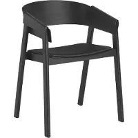 Muuto Cover Armchair Black Leather|Black