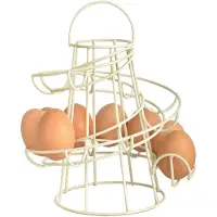 Esschert Design Porte Oeufs En Métal - D 18,2 Cm - H 22,8 Cm - Beige