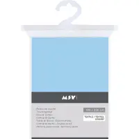 MSV Rideau de douche Polyester 180x200cm Bleu Clair