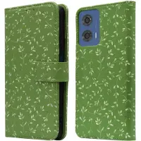IMoshion Étui de télephone portefeuille Design Motorola Moto G04 / G24 - Green Flowers