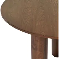 Beliani Table De Salle À Manger Ronde D 120 Cm Bois Foncé Orin