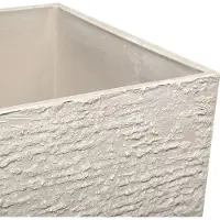 Beliani Pot De Fleurs Beige 35 X 35 X 70 Cm Gaza