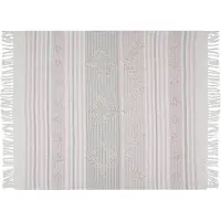 Beliani Couverture Kaman Tissu 125 X 150 Cm Rose