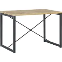 Beliani Ensemble de salle à manger teinte bois clair / noir 4 places 110 x 70 cm 2 chaises et banc FLIXTON