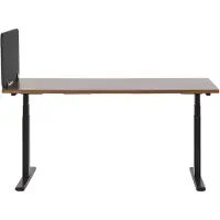 Beliani Schreibtischtrennwand dunkelgrau 160 x 40 cm WALLY (160 x 40 cm)