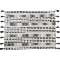Beliani Couverture Unnao Coton 130 X 180 Cm Blanc