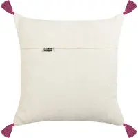 Beliani Coussin Raiganj Bouclé 50 X 50 Cm Abstrait Broderie Multicolore