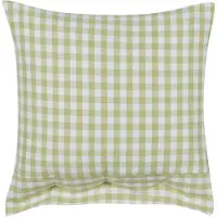 Beliani Coussin Talya 45 X 45 Cm À Carreaux Vert Olive