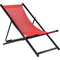 Beliani Chaise longue Locri Ii Lumarko en métal rouge !