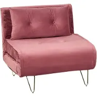 Beliani Canapé-Lit Vestfold Rose Velours