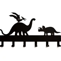 Vdd Porte-manteau dinosaures chambre d'enfant jungle safari animaux - porte-manteau mural 6 crochets chambre de bébé