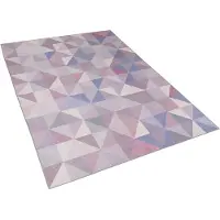 Beliani Brillant 140 x 200 cm bleu-gris CARTEL (140 x 200 cm)