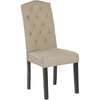 Beliani Lot de 2 chaises en velours beige sable avec pieds en métal noir pour une salle à manger au style minimaliste