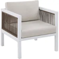 Beliani Set De Jardin Aluminium Blanc Borello