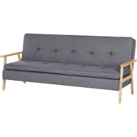 Beliani Canapé-Lit En Tissu Gris Tjorn