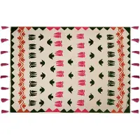 Beliani Couverture Anand Coton 130 X 180 Cm Multicolore