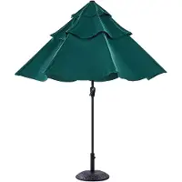 Beliani Parasol De Jardin D 2.85 M Vert Émeraude Bibione