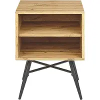 Beliani Table De Chevet Bois Clair Lubock