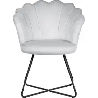 Beliani Fauteuil Lovelock Velours Gris