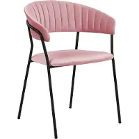 Beliani Chaise de salle à manger en velours Set of 2 Pink Mariposa Lumarko !