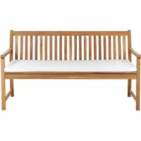 Beliani Coussin de banc de jardin 152 X 54 cm Blanc Vivara Lumarko