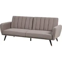 Beliani Canapé-Lit Vimmerby Marron Clair