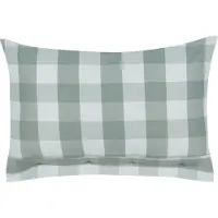 Beliani Coussin Tamnine 40 X 60 Cm À Carreaux Vert Menthe