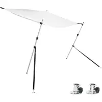 vidaXL Rallonge d'ombrage T-Top blanc 174x205x (115-194) cm