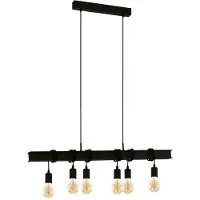 Eglo Suspension 6 lumières Townshend 6 noir