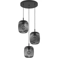 Eglo Lampe suspendue noire Romazzina 3 lumières