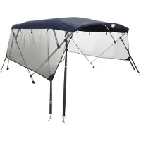 vidaXL 4-Bow Bimini-Top avec panneaux latéraux en maille 243x(170-182)x137 cm