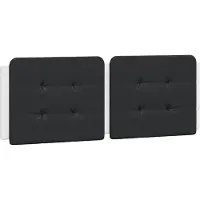 vidaXL Coussin de tête de lit "Zadar" noir et blanc 120 cm similicuir