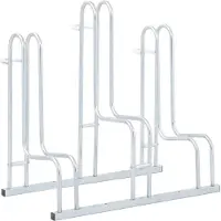 vidaXL Support à vélos pour 3 vélos Autoportant Acier galvanisé
