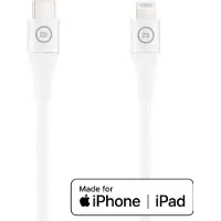 BlueBuilt USB-C vers Lightning Câble 3 m Nylon Blanc
