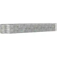 vidaXL Lit surélevé argenté 554x100x68 cm Acier revêtu par poudre
