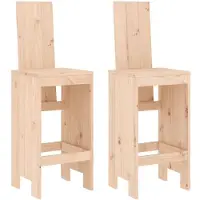 vidaXL Tabouret de bar 2 pcs. 40x42x120 cm pin massif