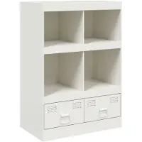 vidaXL Highboard blanc 67x39x95 cm acier