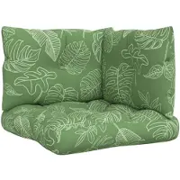 vidaXL Coussins de palette lot de 3 motif de feuilles tissu Oxford