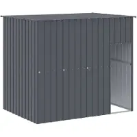 vidaXL Niche pour chiens avec toit Anthracite 214x153x181 cm Acier galvanisé