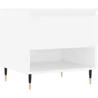 vidaXL Table basse blanche 50x46x50 cm bois composite