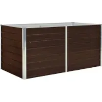 vidaXL Jardinière surélevée Marron 160x80x77 cm Acier galvanisé
