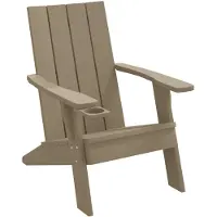vidaXL Chaise de jardin Adirondack Marron clair 75x88,5x89,5 cm Polypropylène