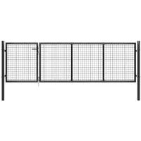 vidaXL Portail de jardin en acier 350 x 100 cm anthracite