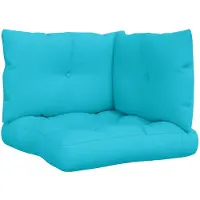 vidaXL Coussins de palette lot de 3 turquoise tissu Oxford