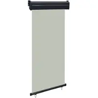 vidaXL Marquise latérale de balcon 105x250 cm Gris