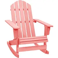 vidaXL Chaise à bascule Adirondack en bois massif de sapin rose