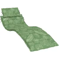vidaXL Coussin de chaise longue motif de feuilles tissu oxford