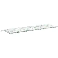 vidaXL Coussin de banc de jardin motif de feuilles 200x50x7 cm tissu